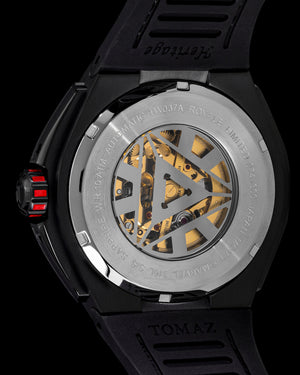 
                  
                    Load image into Gallery viewer, Marvel TW037A-D3 (Black/Red) with Red Crystal (Red Silicone with Leather Bamboo Strap)
                  
                