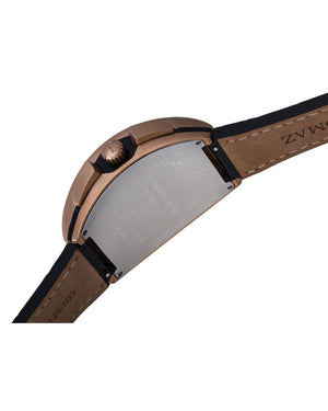 
                  
                    Load image into Gallery viewer, Tomaz Men&amp;#39;s Watch TQ012-D2 (Rose Gold/Navy) Black Bamboo Leather Strap
                  
                