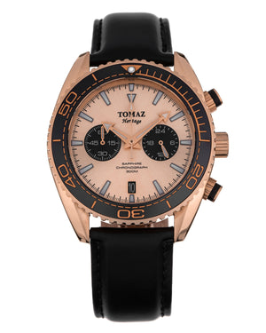 
                  
                    Load image into Gallery viewer, Tomaz Men&amp;#39;s Watch TW012-D11 (Rose Gold) Black Leather Strap
                  
                