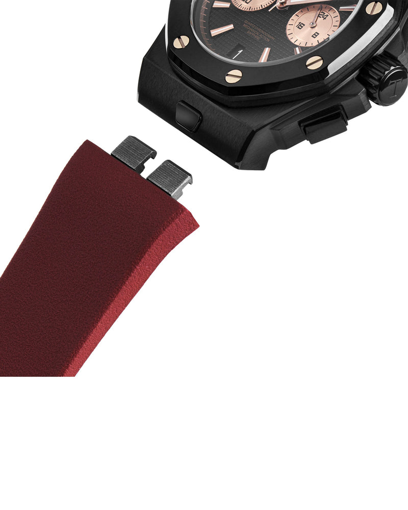 
                  
                    Load image into Gallery viewer, Tomaz Men&amp;#39;s Watch TQ011-D3A (Black) Red Rubber Strap
                  
                