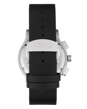 
                  
                    Load image into Gallery viewer, Tomaz Men&amp;#39;s Watch TQ008B (Silver/Navy) Black Leather Strap
                  
                