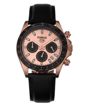 
                  
                    Load image into Gallery viewer, Tomaz Men&amp;#39;s Watch GR02-D4 (Rosegold/Black) Black Leather Strap
                  
                