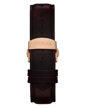 
                  
                    Load image into Gallery viewer, Tomaz Men&amp;#39;s Watch TW007B 1st Version (Rose Gold/Navy) Coffee Leather Strap
                  
                