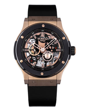 
                  
                    Load image into Gallery viewer, Tomaz Men&amp;#39;s Watch TW014-D1 (Rosegold/Black) Black Leather Strap
                  
                