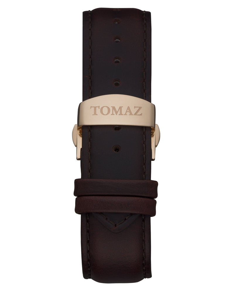 
                  
                    Load image into Gallery viewer, Tomaz Men&amp;#39;s Watch TW009A (Rose Gold/Navy) Coffee Leather Strap
                  
                
