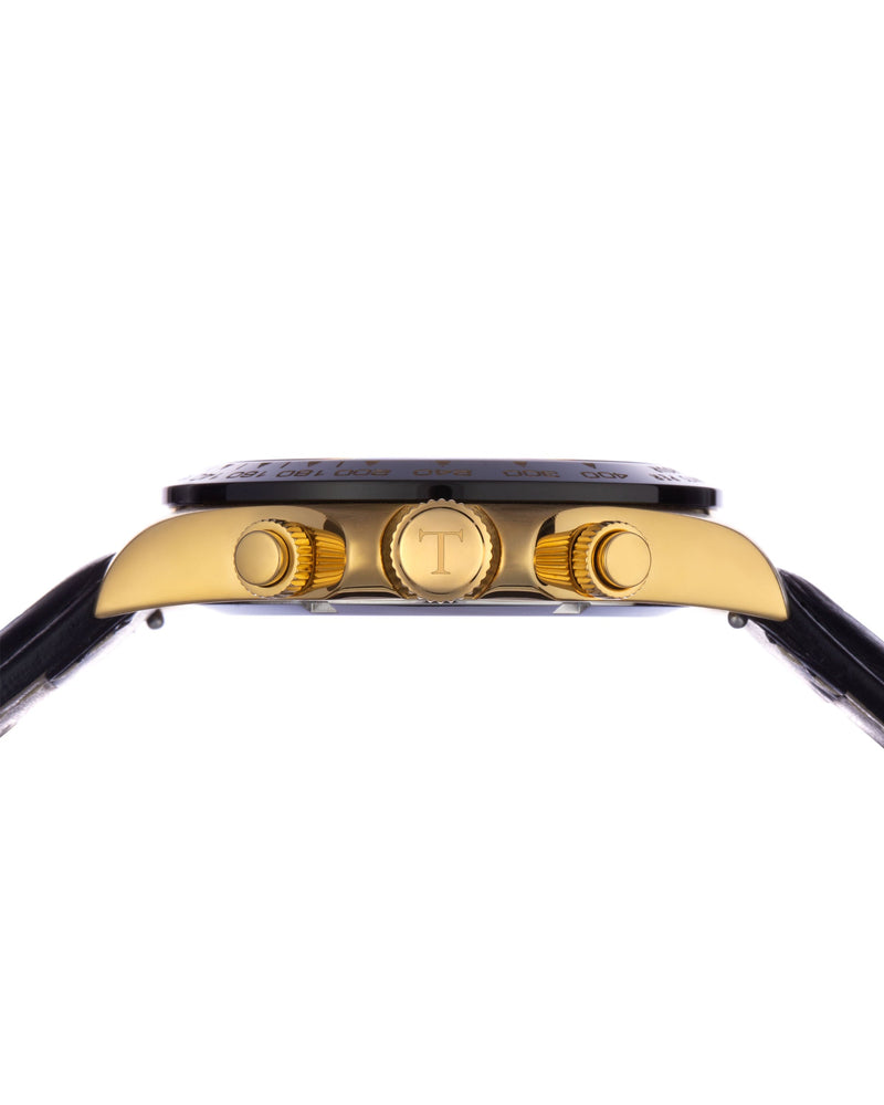 
                  
                    Load image into Gallery viewer, Tomaz Men&amp;#39;s Watch GR02-D6 (Gold/Black) Black Bamboo Leather Strap
                  
                