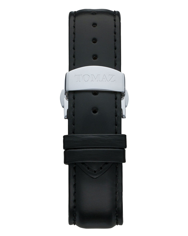 
                  
                    Load image into Gallery viewer, Tomaz Men&amp;#39;s Watch TQ007M-D1 (Silver/White) Black Leather Strap
                  
                