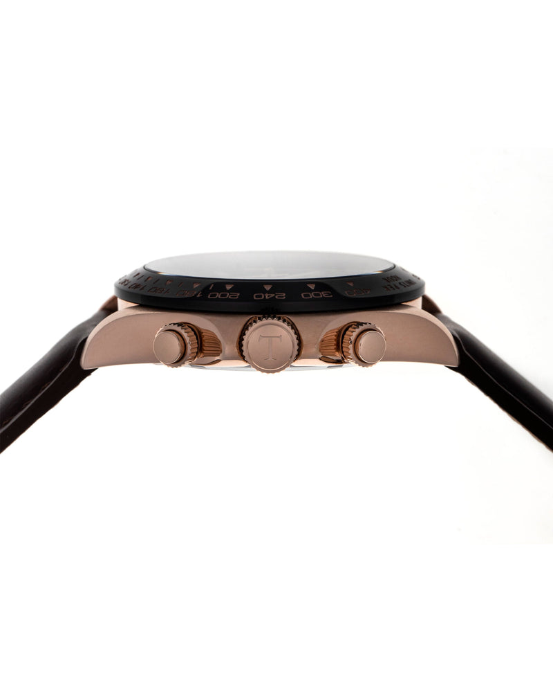
                  
                    Load image into Gallery viewer, Tomaz Men&amp;#39;s Watch GR02-D5 (Rosegold/Black) Coffee Leather Strap
                  
                