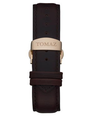 
                  
                    Load image into Gallery viewer, Tomaz Men&amp;#39;s Watch TW009A (Rose Gold/Black) Coffee Leather Strap
                  
                