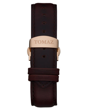 
                  
                    Load image into Gallery viewer, Tomaz Men&amp;#39;s Watch TW009B 1st version (Rose Gold/Coffee) Coffee Leather Strap
                  
                