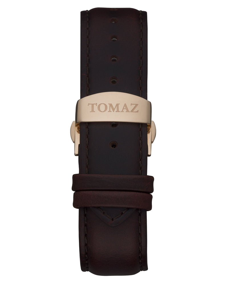 
                  
                    Load image into Gallery viewer, Tomaz Men&amp;#39;s Watch TW008 (Rose Gold/Navy) Coffee Leather Strap
                  
                