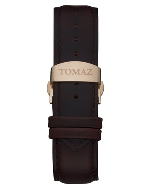 
                  
                    Load image into Gallery viewer, Tomaz Men&amp;#39;s Watch TW008 (Rose Gold/Coffee) Coffee Leather Strap
                  
                