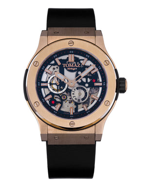 
                  
                    Load image into Gallery viewer, Tomaz Men&amp;#39;s Watch TW014-D3A (Rose Gold) Black Leather Strap
                  
                