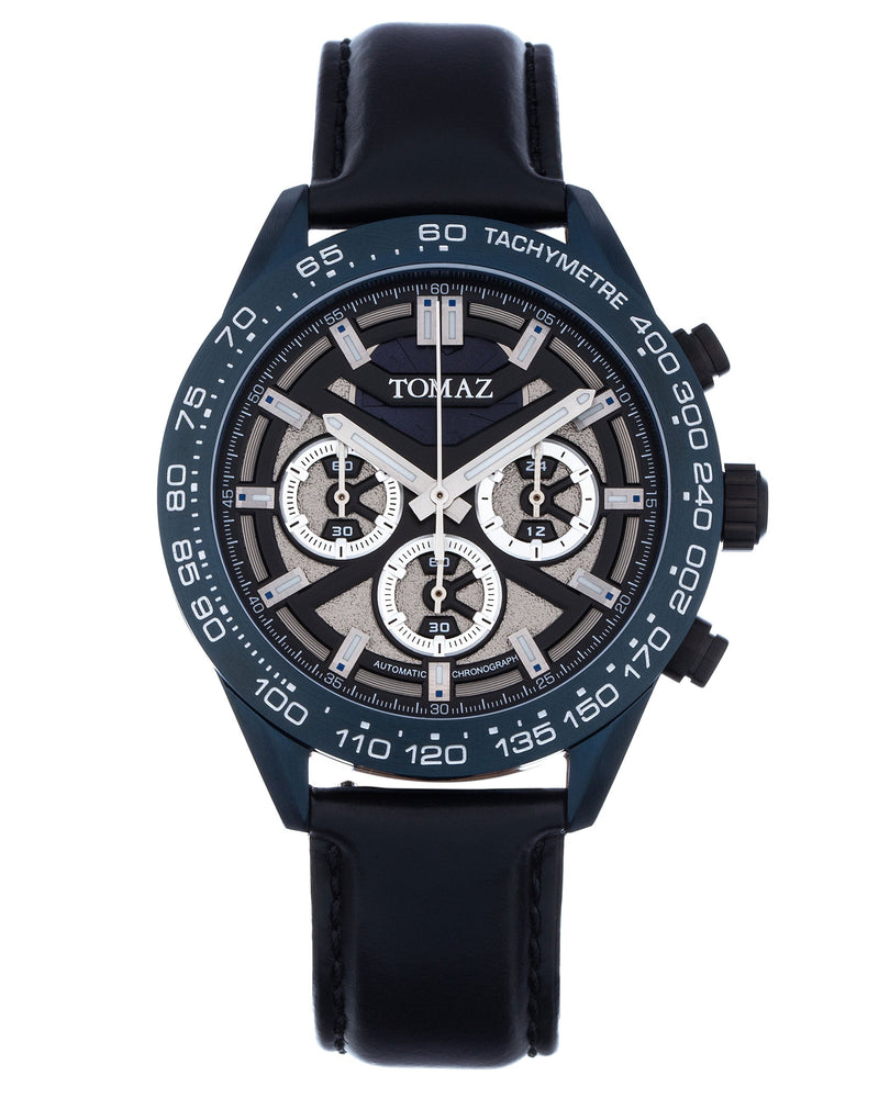 
                  
                    Load image into Gallery viewer, Tomaz Men&amp;#39;s Watch TW011-D3 (Blue/Grey) Dark Navy Leather Strap
                  
                