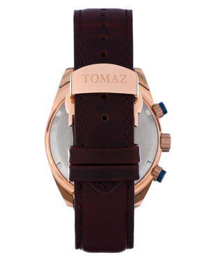 
                  
                    Load image into Gallery viewer, Tomaz Men&amp;#39;s Watch TW012-D2 (Rose Gold/Navy) Coffee Leather Strap
                  
                