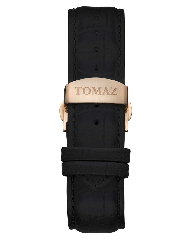 
                  
                    Load image into Gallery viewer, Tomaz Men&amp;#39;s Watch TW008 (Rose Gold/Green) Black Bamboo Leather Strap
                  
                