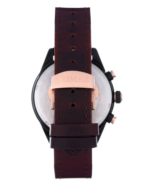 
                  
                    Load image into Gallery viewer, Tomaz Men&amp;#39;s Watch TW011-D5 (Black/RoseGold) Coffee Leather Strap
                  
                