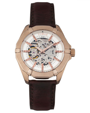 
                  
                    Load image into Gallery viewer, Tomaz Men&amp;#39;s Watch TW009B 2nd version (Rosegold/White) Coffee Leather Strap
                  
                