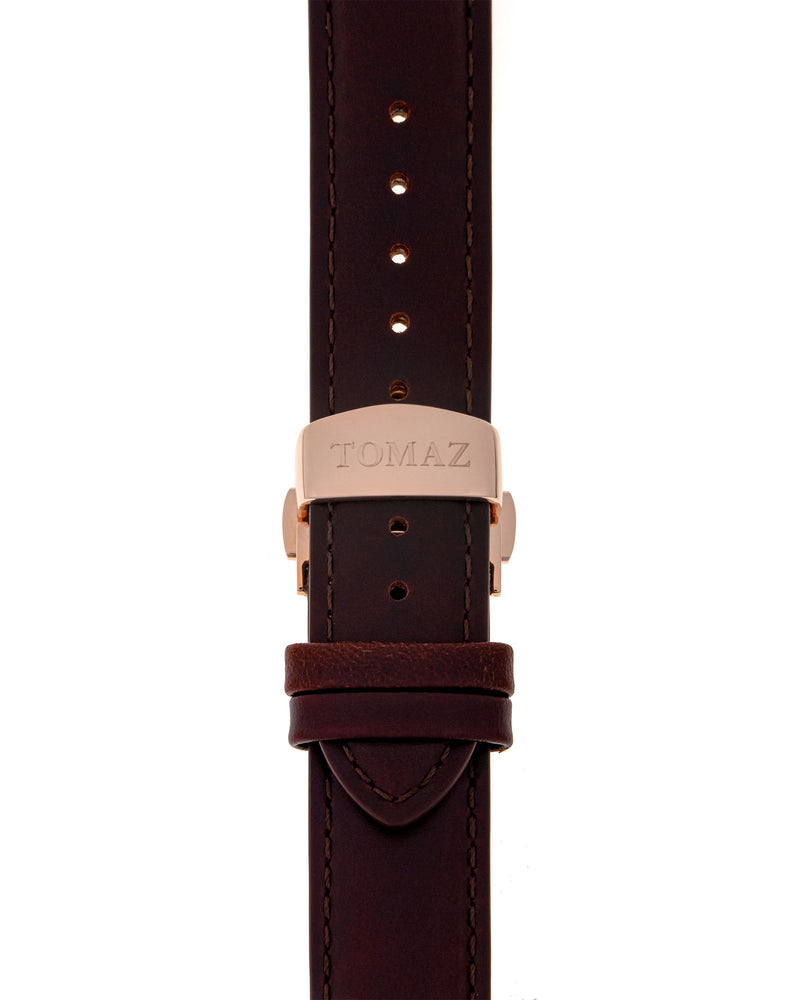 
                  
                    Load image into Gallery viewer, Tomaz Men&amp;#39;s Watch GR02-D3 (Rosegold/Navy) Coffee Leather Strap
                  
                