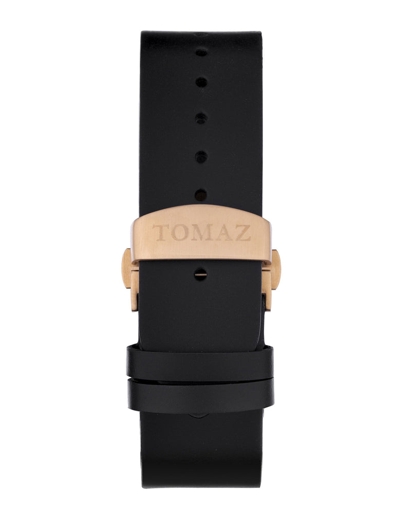 
                  
                    Load image into Gallery viewer, Tomaz Men&amp;#39;s Watch TW014-D4 (Rose Gold) Black Leather Strap
                  
                