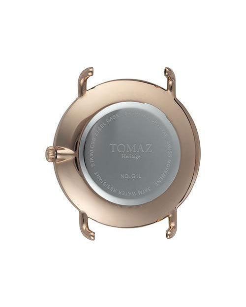 
                  
                    Load image into Gallery viewer, Tomaz Ladies Watch G1L-E (Rosegold/Rosegold) Black Leather Strap
                  
                