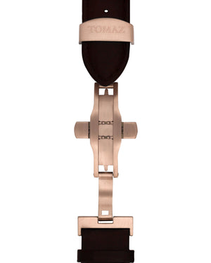 
                  
                    Load image into Gallery viewer, Tomaz Men&amp;#39;s Watch TW007B 1st Version (Rose Gold/Navy) Coffee Leather Strap
                  
                