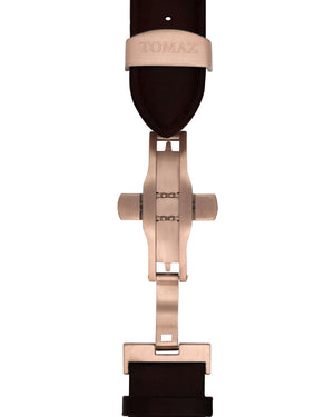 
                  
                    Load image into Gallery viewer, Tomaz Men&amp;#39;s Watch TW007B 1st Version (Rose Gold/Black) Coffee Leather Strap
                  
                