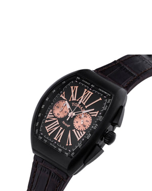 
                  
                    Load image into Gallery viewer, Tomaz Men&amp;#39;s Watch TQ012-D5 (Black) Black Bamboo Leather Strap
                  
                