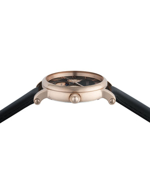 
                  
                    Load image into Gallery viewer, Tomaz Men&amp;#39;s Watch TQ007M-D3 (Rose Gold/Black) Black Leather Strap
                  
                
