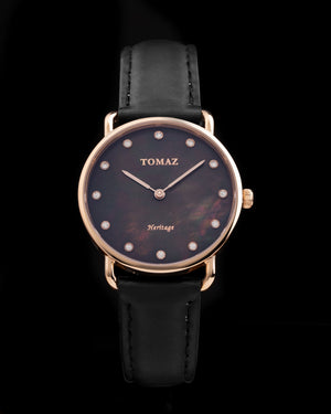 
                  
                    Load image into Gallery viewer, Tomaz Ladies Watch G1L-D11L (Rose Gold/Black) Black Cloth Strap
                  
                