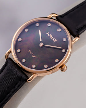 
                  
                    Load image into Gallery viewer, Tomaz Ladies Watch G1L-D11L (Rose Gold/Black) Black Cloth Strap
                  
                