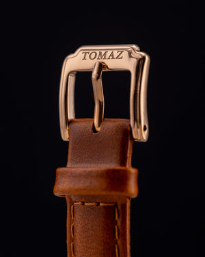 
                  
                    Load image into Gallery viewer, Tomaz Ladies Watch G1L-D11L (Rose Gold/Black) Brown Leather Strap
                  
                
