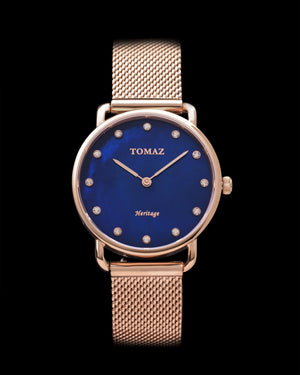 
                  
                    Load image into Gallery viewer, Tomaz Ladies Watch G1L-D13 Marble (Rose Gold/Navy) Rosegold Mesh Strap
                  
                