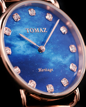 
                  
                    Load image into Gallery viewer, Tomaz Ladies Watch G1LE-D11 Galaxy (Gold/Blue) Gold Mesh Strap
                  
                