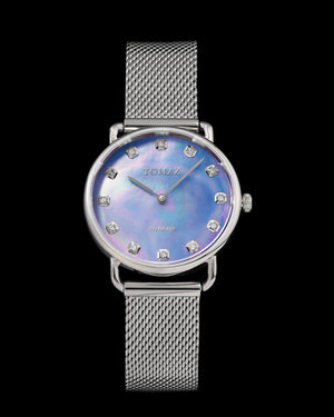 
                  
                    Load image into Gallery viewer, Tomaz Ladies Watch G1LE-D17 (Silver/Blue) Silver Mesh Strap
                  
                