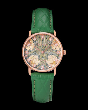 
                  
                    Load image into Gallery viewer, Tomaz Ladies Watch G1LE-D20 Flower Leaf (Rosegold) Green Leather Strap
                  
                