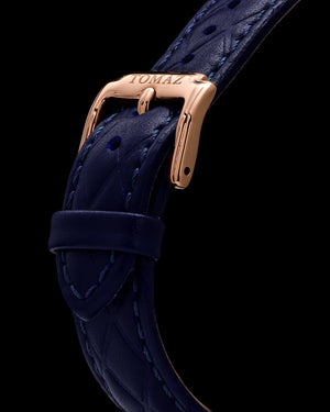 
                  
                    Load image into Gallery viewer, Tomaz Ladies Watch G1LE-D22 Flower (Rosegold/Blue) Blue Leather Strap
                  
                