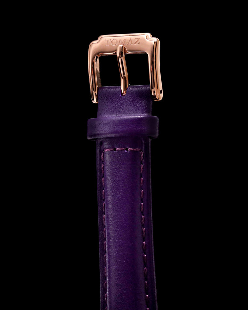
                  
                    Load image into Gallery viewer, Tomaz Ladies Watch G1LE-D4 (Rose Gold/Purple) Purple Leather Strap
                  
                