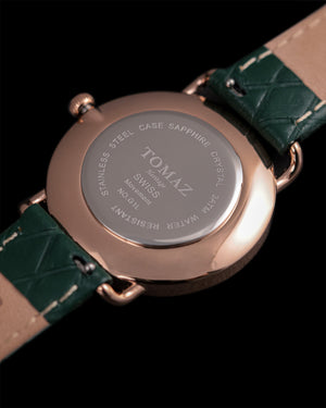 
                  
                    Load image into Gallery viewer, Tomaz Ladies Watch G1LE-D5 (Rose Gold/Green) Green Diamond Strap
                  
                