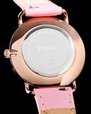 
                  
                    Load image into Gallery viewer, Tomaz Ladies Watch G1LE-D8 Flower (Rose Gold/White) Pink Leather Strap
                  
                