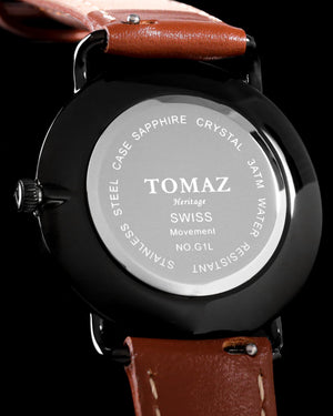 
                  
                    Load image into Gallery viewer, Tomaz Ladies Watch G1LE-D9 Flower (Black) Brown Leather Strap
                  
                