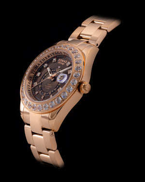 
                  
                    Load image into Gallery viewer, Tomaz Ladies Watch G4L-D8S (Rosegold/Coffee) with White Double Swarovski (Rosegold Stainless Steel)
                  
                