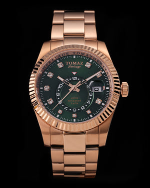 
                  
                    Load image into Gallery viewer, Tomaz Men&amp;#39;s Watch G4M-D2S (Rosegold/Green) Rosegold Stainless Steel
                  
                