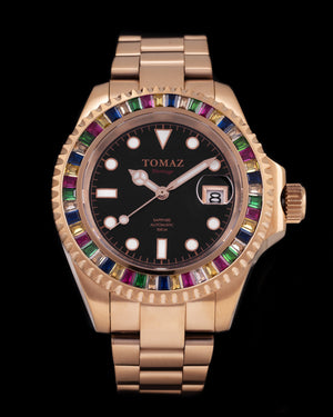 
                  
                    Load image into Gallery viewer, Tomaz Men&amp;#39;s Watch GR01BS-D16 (Rosegold) with Candy Swarovski (Rosegold Stainless Steel)
                  
                