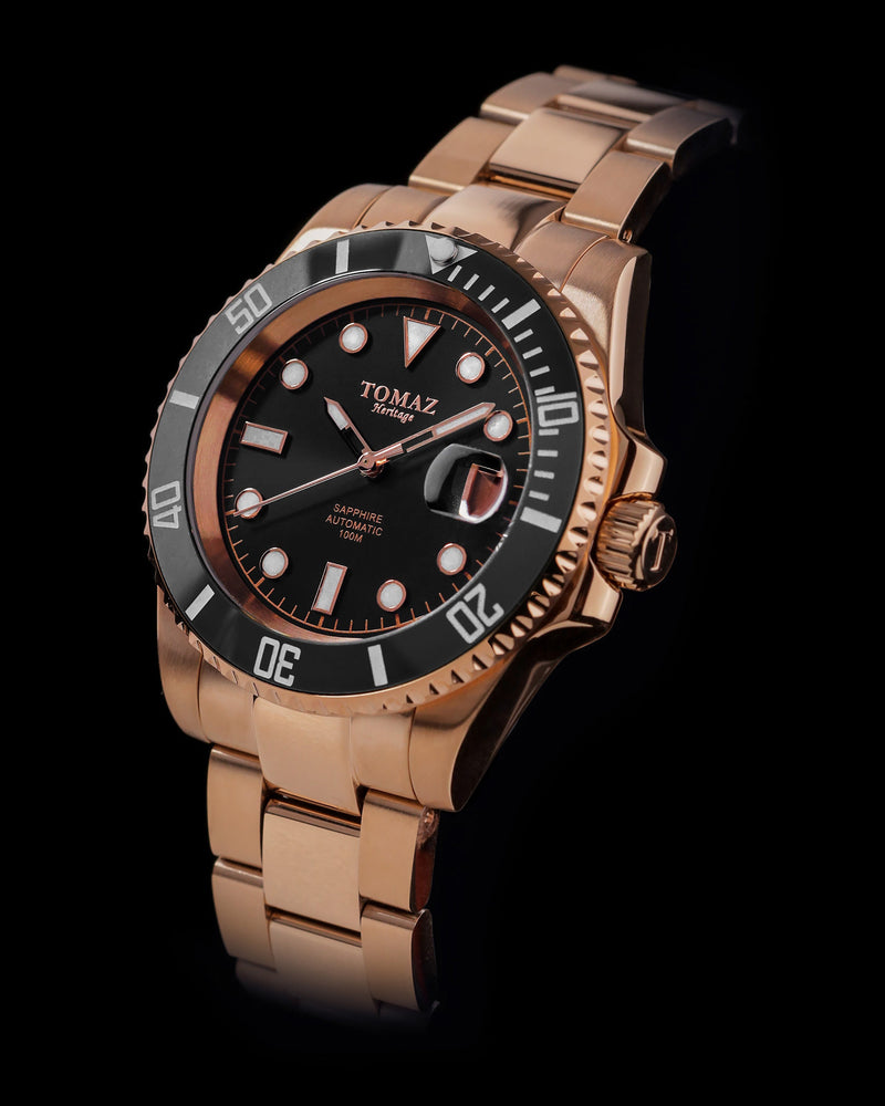 
                  
                    Load image into Gallery viewer, Tomaz Men&amp;#39;s Watch GR01S-D10 (Rosegold/Black) Rosegold Stainless Steel
                  
                