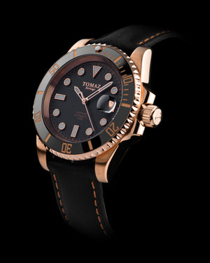 
                  
                    Load image into Gallery viewer, Tomaz Men&amp;#39;s Watch GR01L-D2 (Rosegold/Black) Black Leather Strap
                  
                