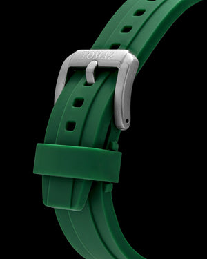 
                  
                    Load image into Gallery viewer, Trident  GR03A-D2 (Silver/Green) Green Silicone Strap
                  
                
