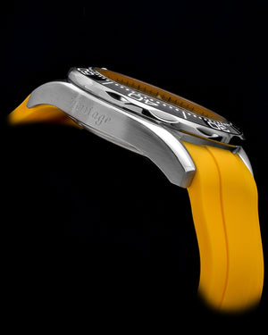 
                  
                    Load image into Gallery viewer, Trident  GR03A-D4 (Silver/Black) Yellow Silicone Strap
                  
                