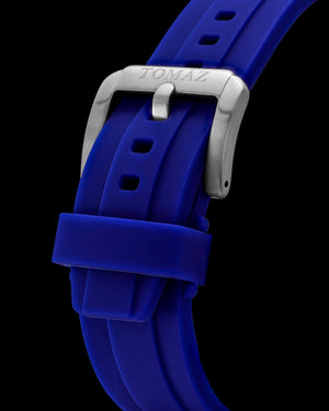 
                  
                    Load image into Gallery viewer, Trident GR03A-D9 (Silver/Blue) Blue Silicone Strap
                  
                