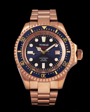
                  
                    Load image into Gallery viewer, Ultimate Diver GR06B-D6 (Rosegold/Navy) Rosegold Stainless Steel
                  
                